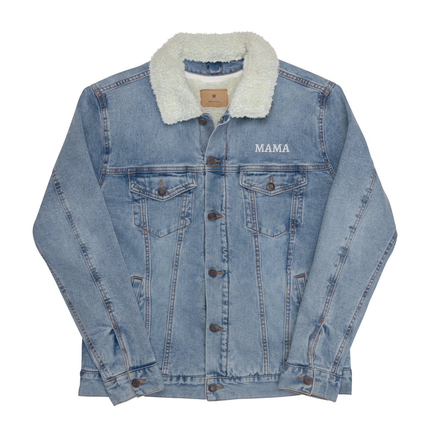 Mama Unisex denim sherpa jacket