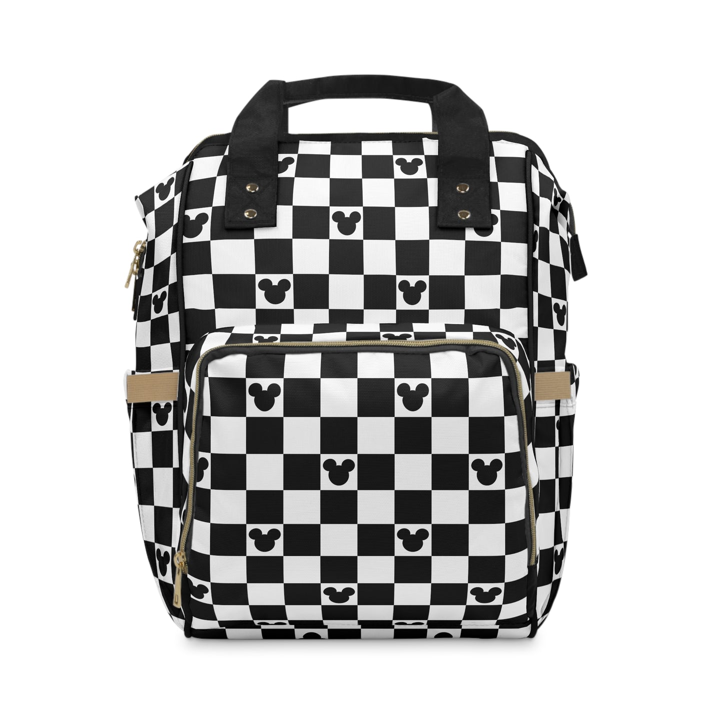 Black & White Checkered Mickey Diaper Backpack