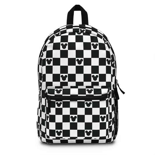 Black Checkered Mickey Backpack